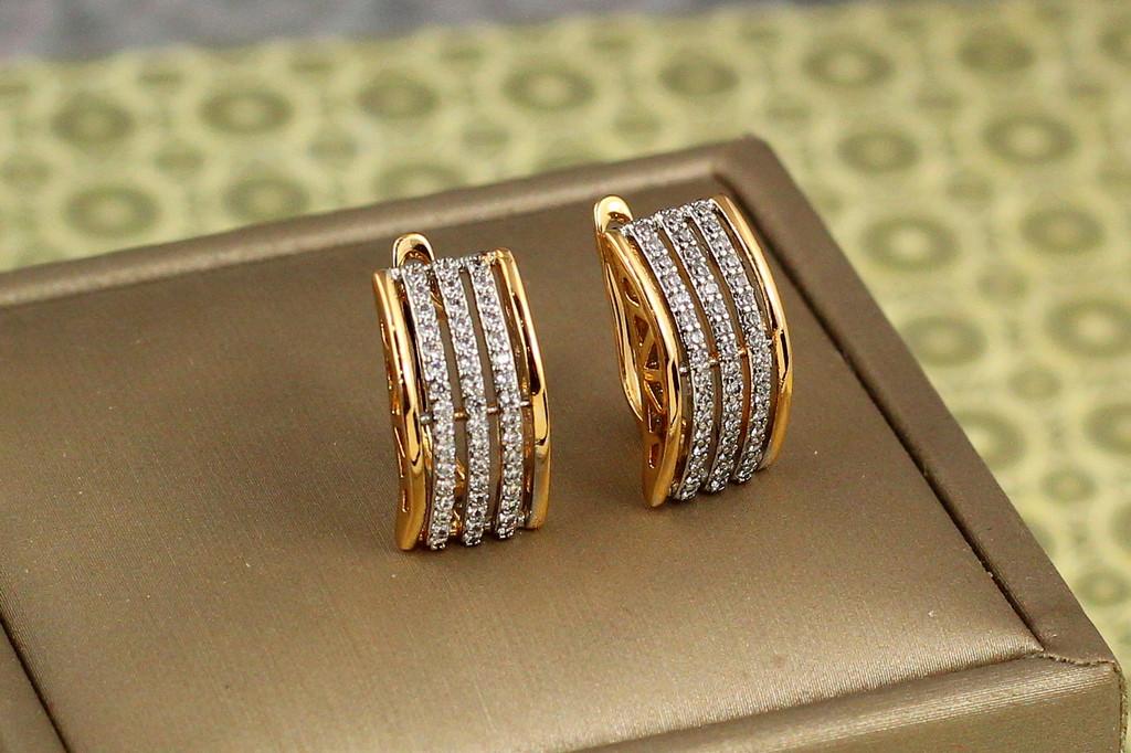 Серьги Xuping Jewelry желание с родием 1,8 см Золотистый (2571104111)