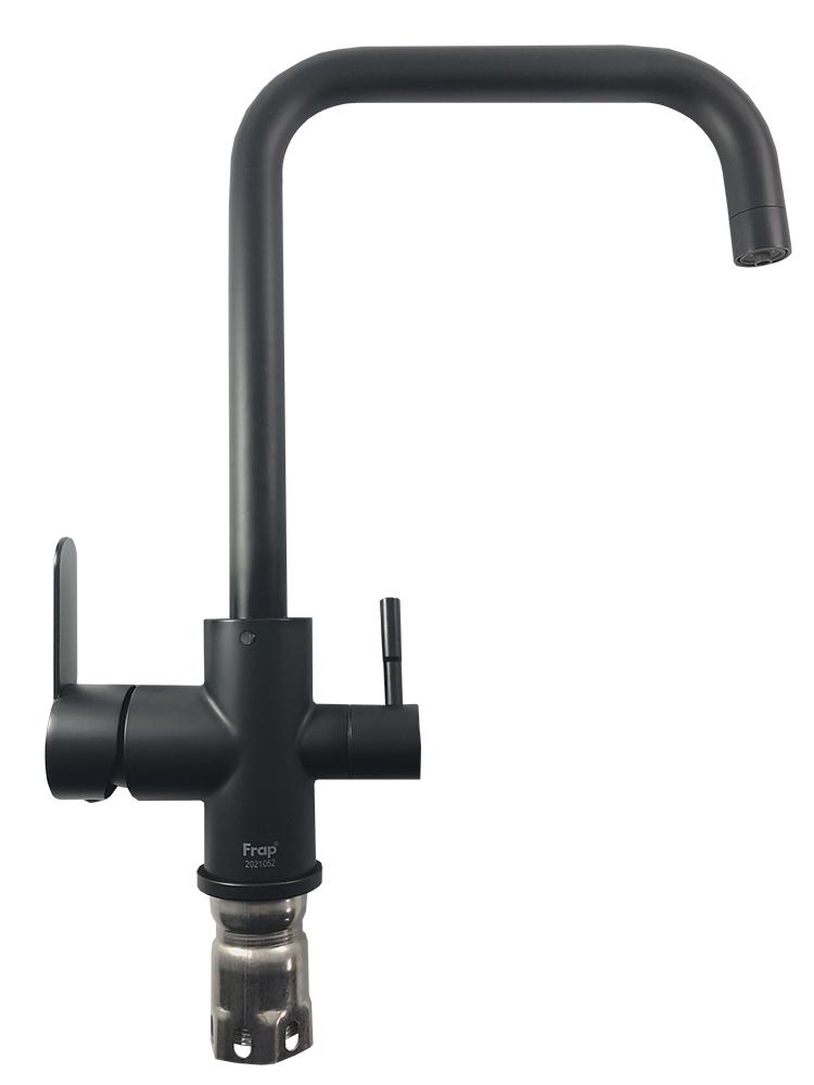 Змішувач для кухні з фільтром Frap F43801-6 Чорний
