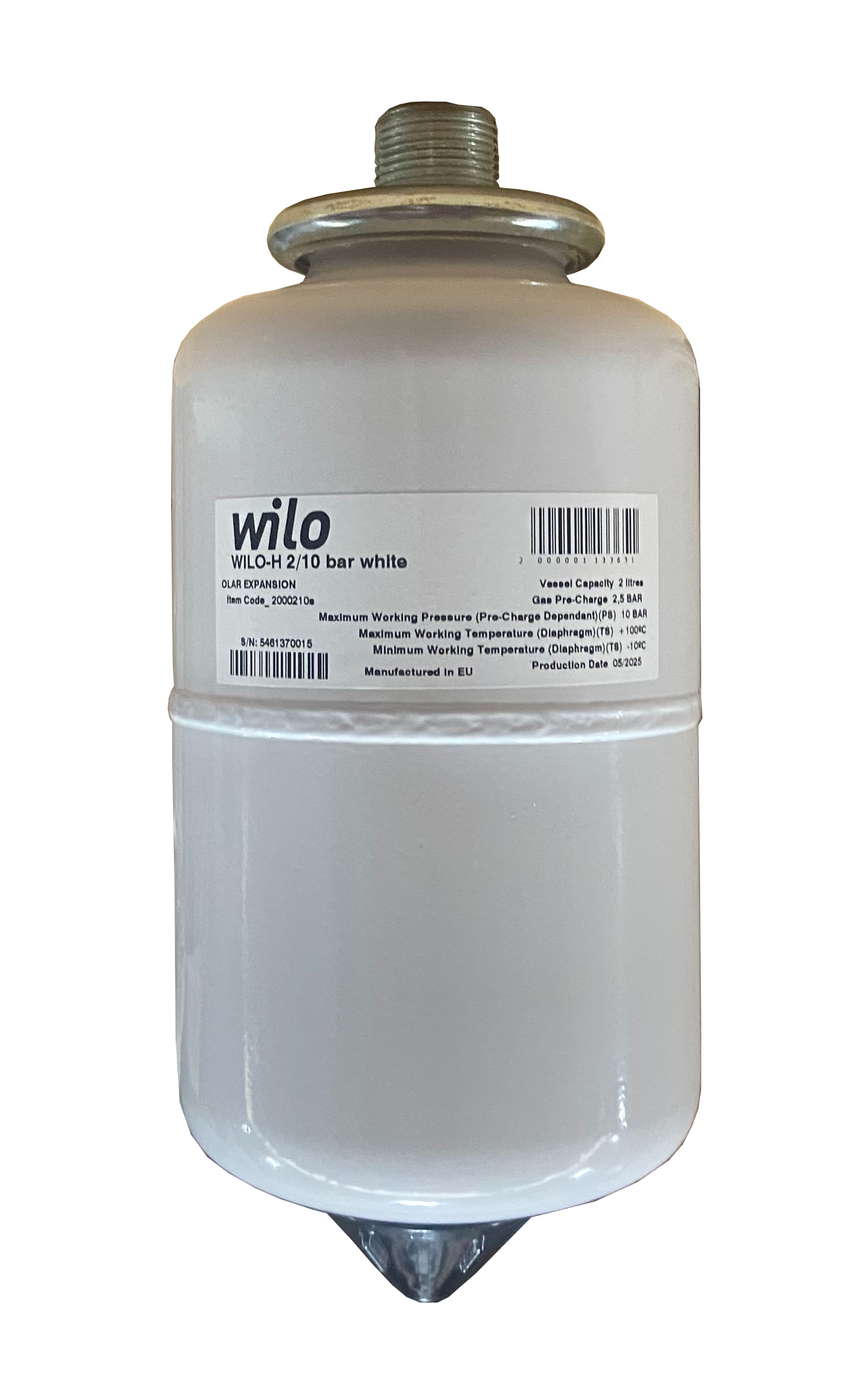 Расширительный бак Wilo-H 2/10 bar Белый