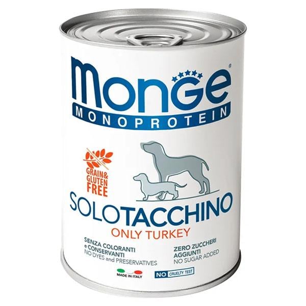 Корм для собак влажный Monge Dog Wet SOLO 100% индейка 400 г (000025654)