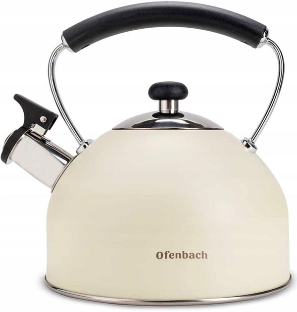 Чайник Ofenbach нержавіюча сталь зі свистком 2200 мл Бежевий (100325) - фото 2 Чайник Ofenbach нержавіюча сталь зі свистком 2200 мл Бежевий (100325) - фото 2