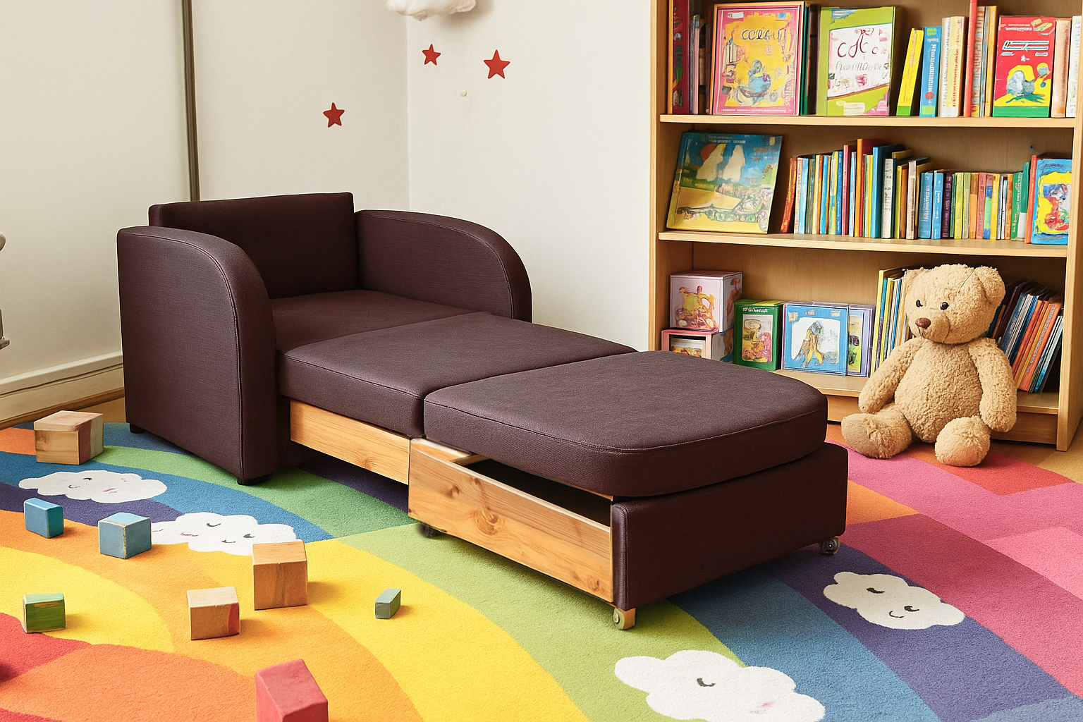 Диван-крісло м'який розкладний Tobi Sho Дрім рогожка Bahama 1140х850х830 мм 45/Коричневий - фото 4