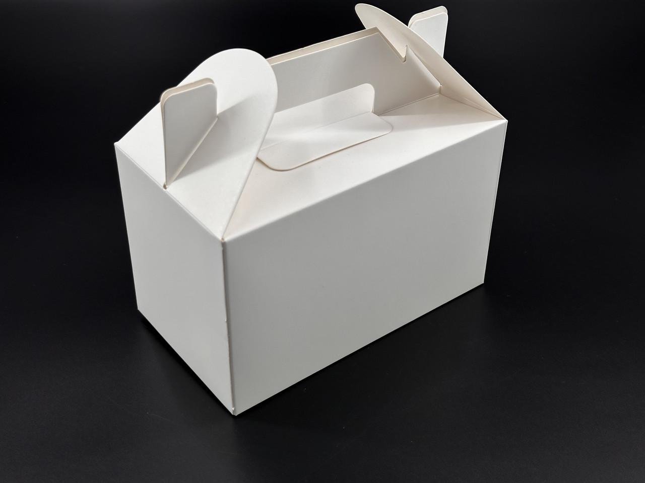 Коробка для подарунків збірна з прозорим вікном картонна 16х10х9 см Білий (OA-85) - фото 3