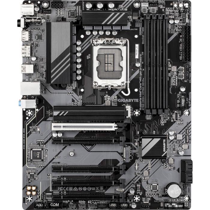 Материнська плата GIGABYTE B760 DS3H WiFi6E Gen5 ATX sLGA1700 Intel B760 4xDDR5 2xM.2 4xSATA DP HDMI GbE Black (31330099)
