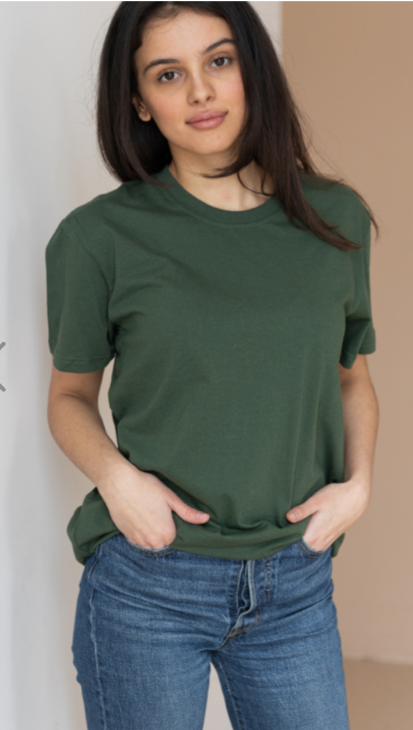 Футболка женская GBI Стандарт хлопковая S Дымчато-зеленый (12549)
