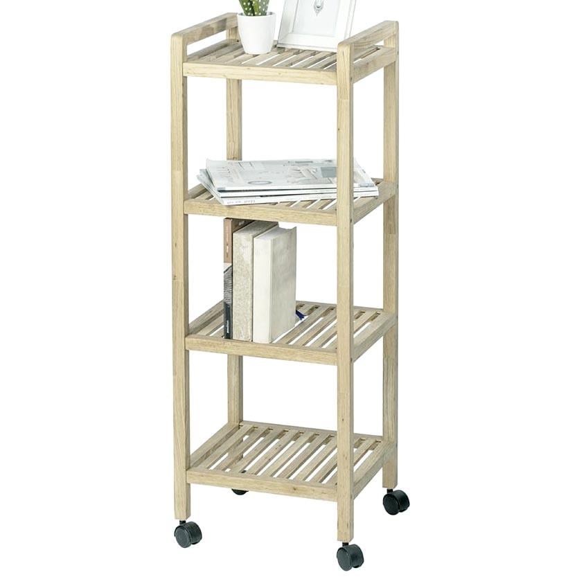Этажерка для ванной из дерева на колесиках Фаголи Бланже (АБТ-001601)