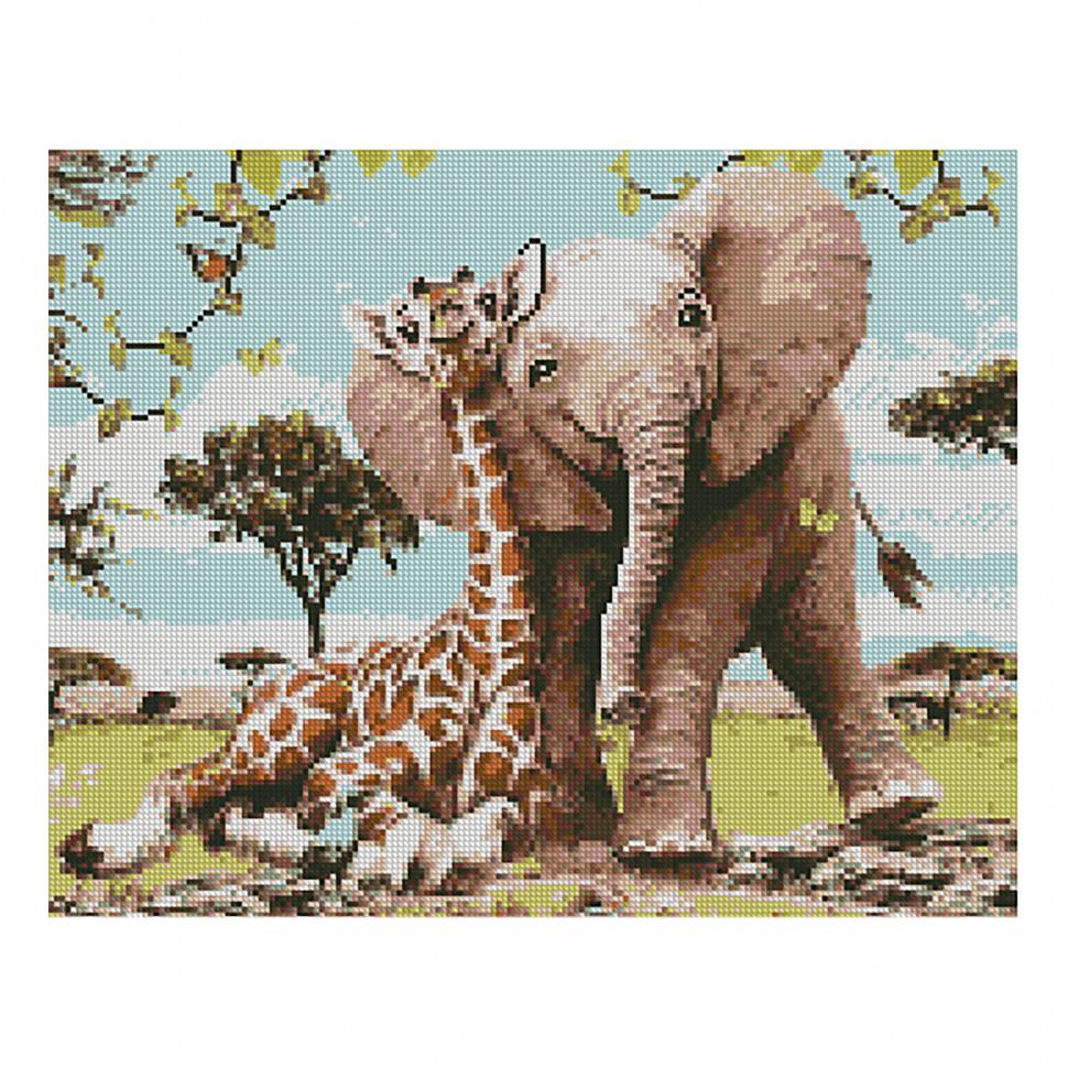 Алмазная мозаика Strateg Лучшие друзья 40х50 см (FA40700)