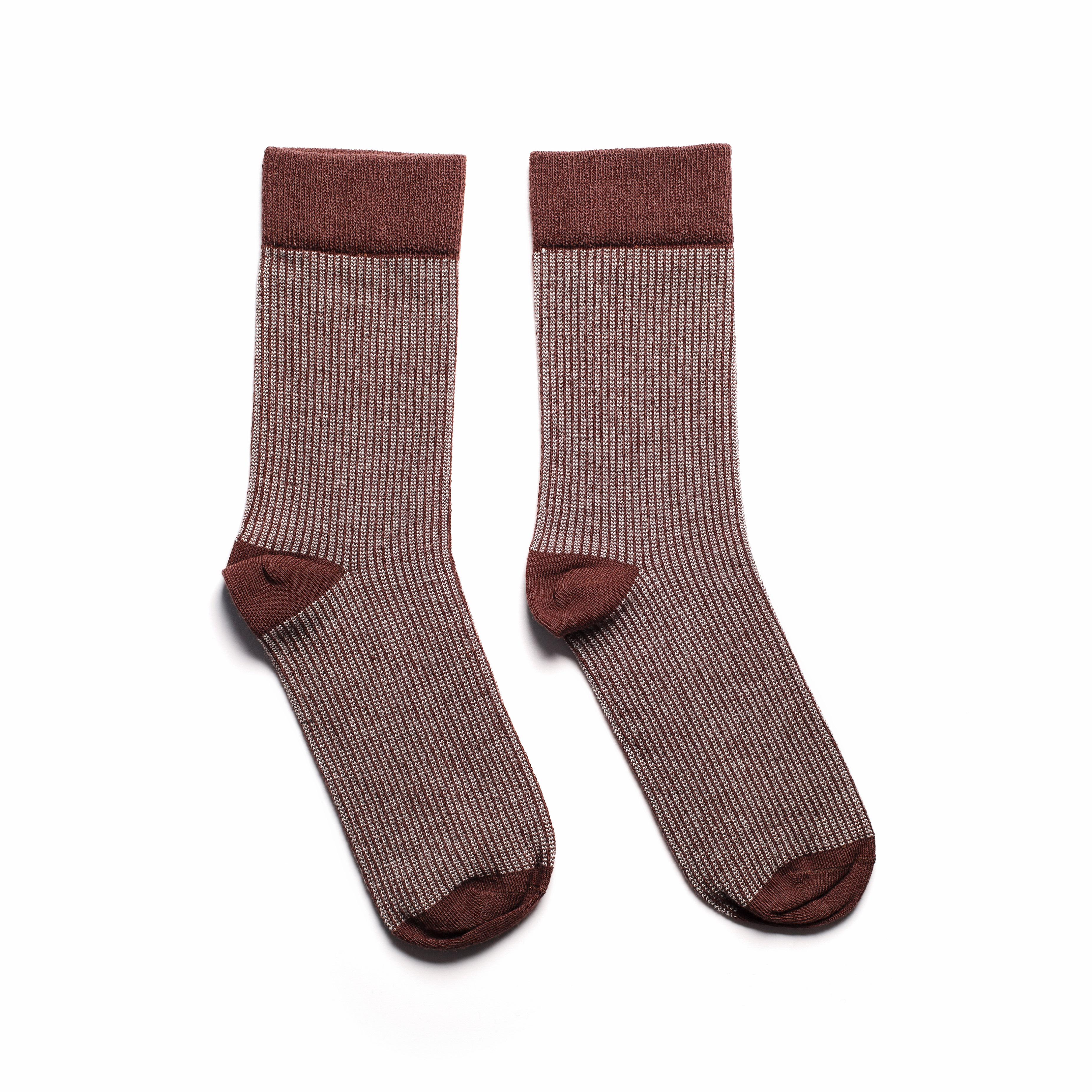 Носки JILL ANTONY жаккардовые полосы 42-43 р. Коричневый