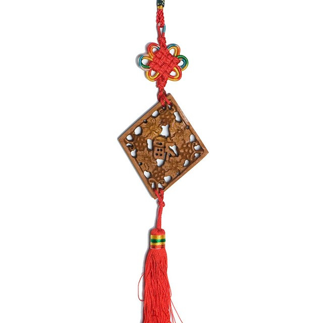 Подвеска с иероглифами 25 см Красный (А7689)