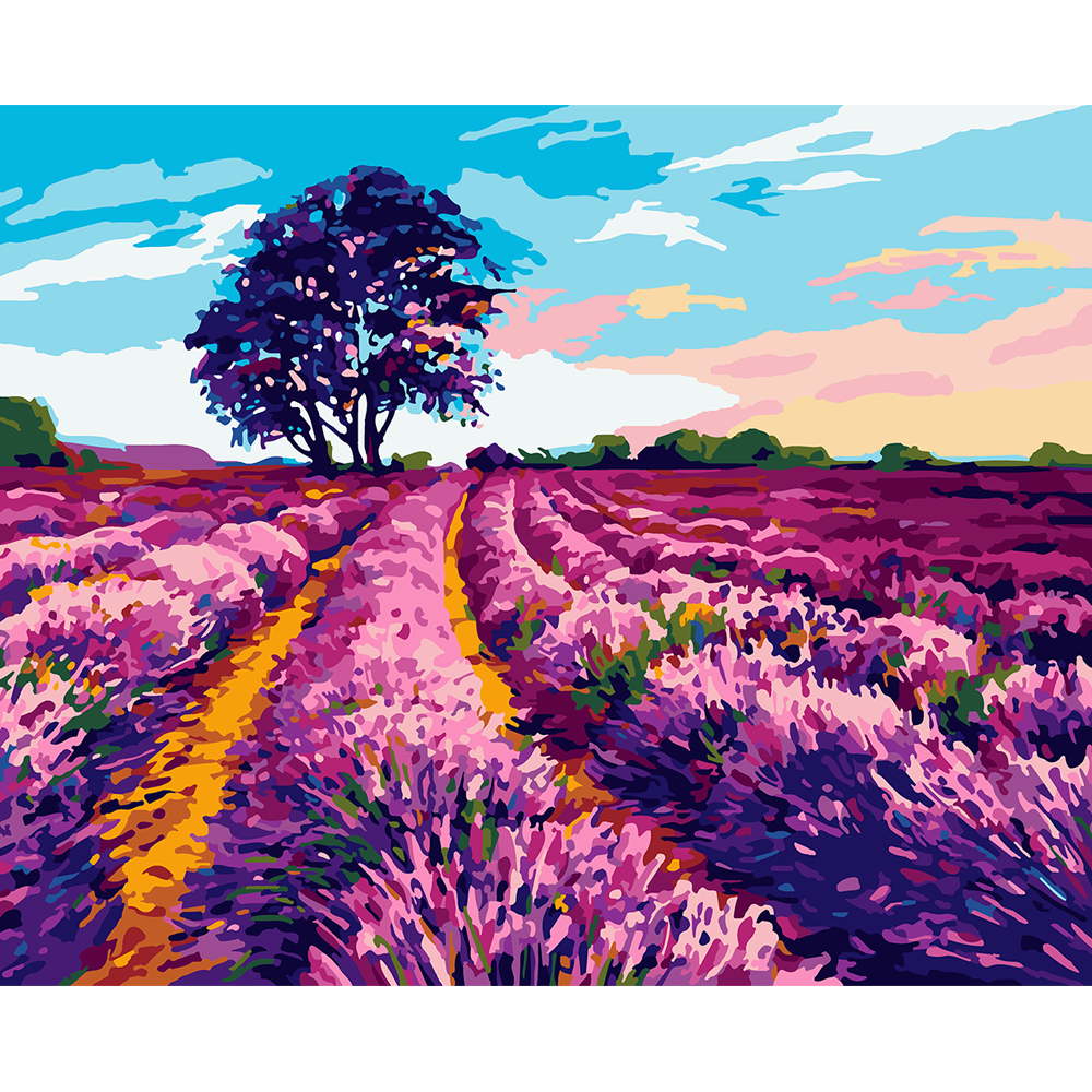 Картина по номерам Santi Лавандовое поле 40x50 см (Top-954513)