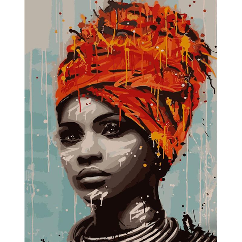 Картина по номерам Strateg Премиум Родом из африки 40x50 см (GS844)