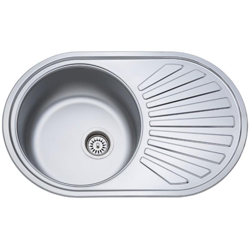 Мойка кухонная врезная Эверест 113 декор 77х50х16 см толщина 0,6 мм (00435)