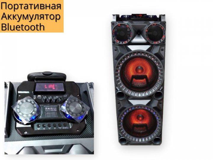 Колонка портативна XPRO CH-6213 60 Вт USB/SD/FM радіо/Bluetooth/1 радіомікрофон/ДК Чорний (lp-91708) - фото 5