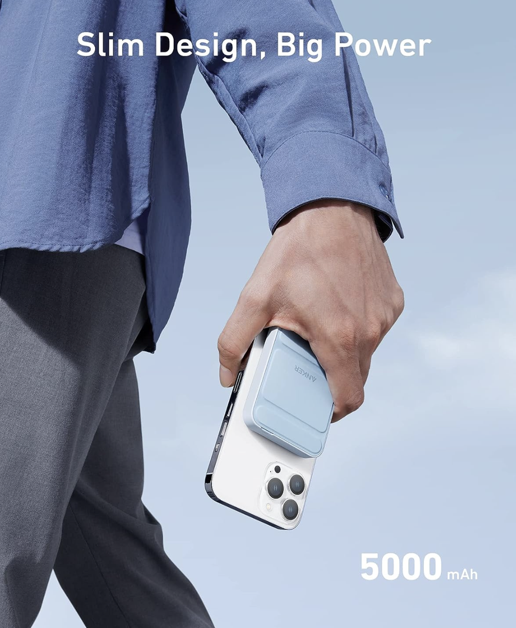 Повербанк Anker 622 Magnetic Magsafe iPhone 16/16 Pro/16 Pro Max iPhone 15/14/13/12 Series с подставкой 5000 mAh Blue (2083974090) - фото 3 Повербанк Anker 622 Magnetic Magsafe iPhone 16/16 Pro/16 Pro Max iPhone 15/14/13/12 Series с подставкой 5000 mAh Blue (2083974090) - фото 3