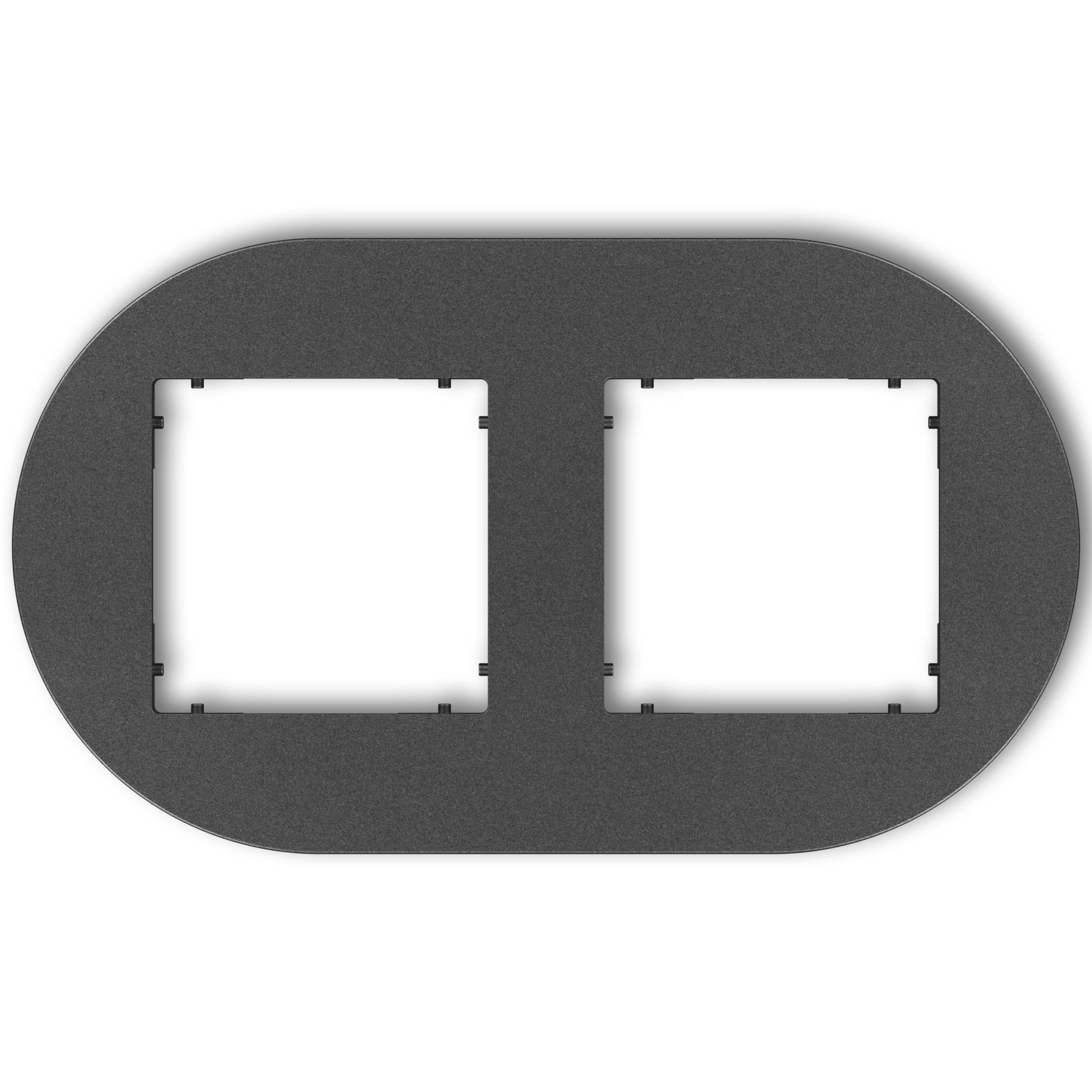 Рамка двойная универсальная круглая Karlik Mini Графитовый (11MRTO-2)