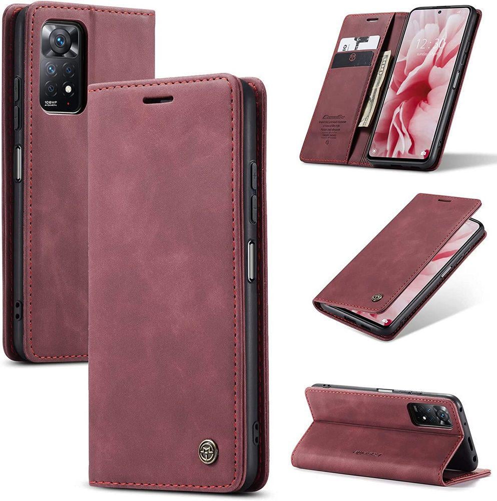 Чохол книжка з магнітом Xiaomi Redmi Note 11 Pro (4G/5G) CaseMe Wine (29288-42)