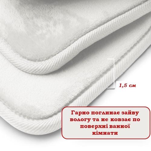 Коврик для ванной Smooth Premium Memory Foam 60х40 см Белый (KMSmooth0001) - фото 5 Коврик для ванной Smooth Premium Memory Foam 60х40 см Белый (KMSmooth0001) - фото 5