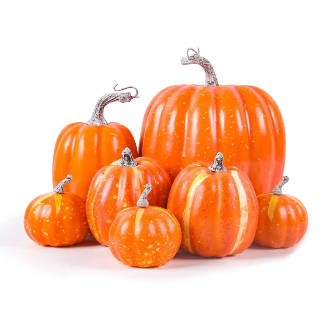 Тыквы на Хэллоуин 7 шт. Оранжевый (190255)