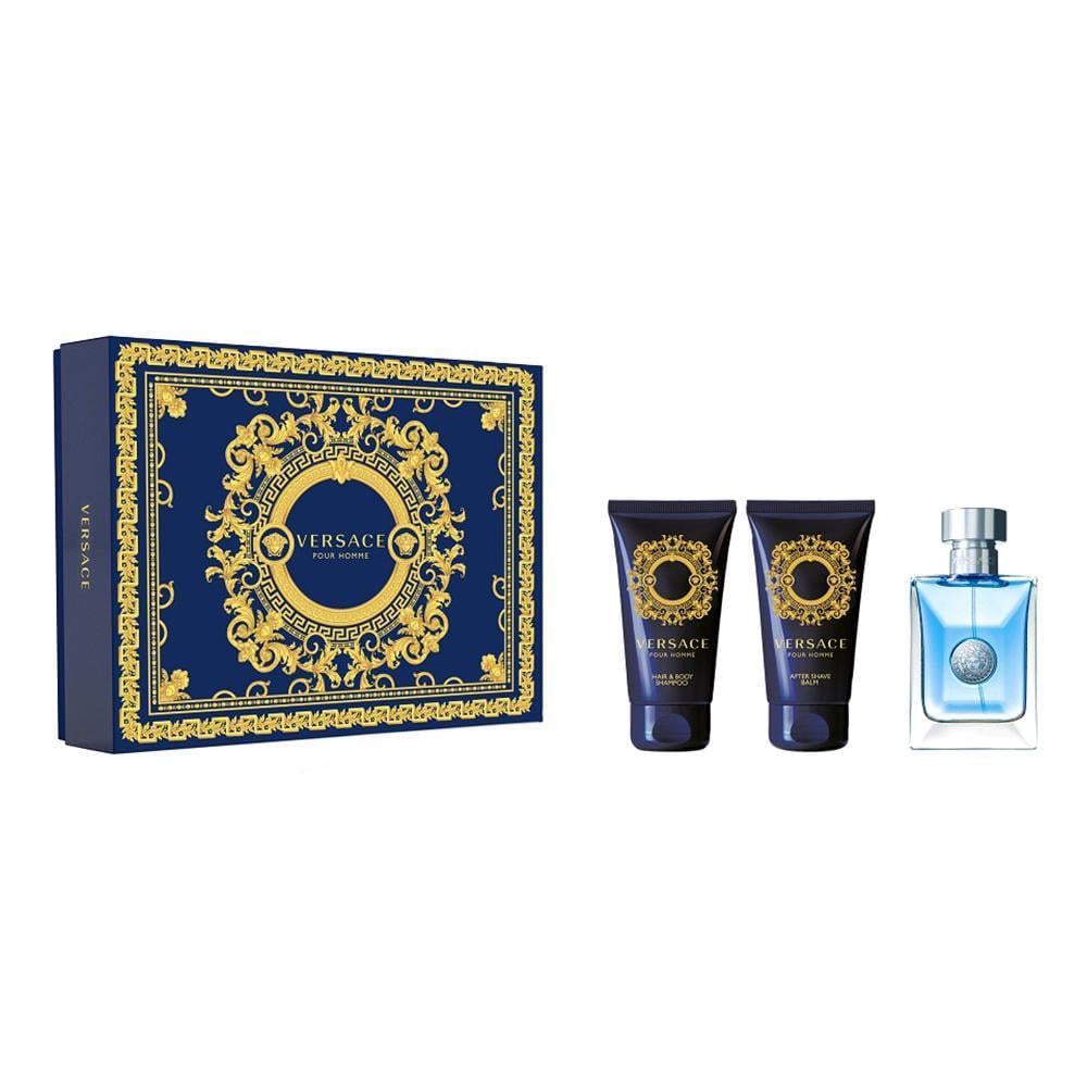 Подарочный набор для мужчин Versace Pour Homme туалетная вода 50 мл/бальзам после бритья 50 мл/шампунь 50 мл (403946)