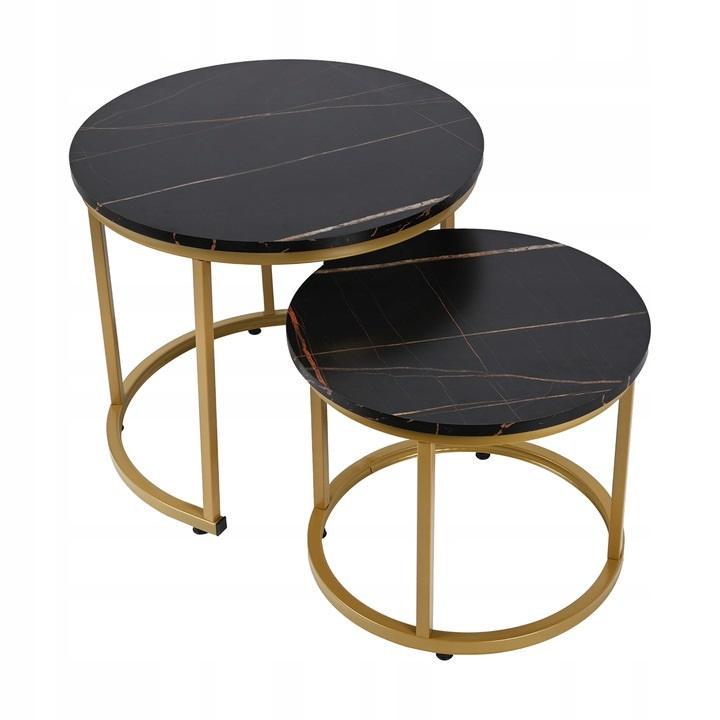 Набор журнальных столиков Kontrast SK110 эффект черного мрамора 53x53x45 см (sk110MCZ) Набор журнальных столиков Kontrast SK110 эффект черного мрамора 53x53x45 см (sk110MCZ)