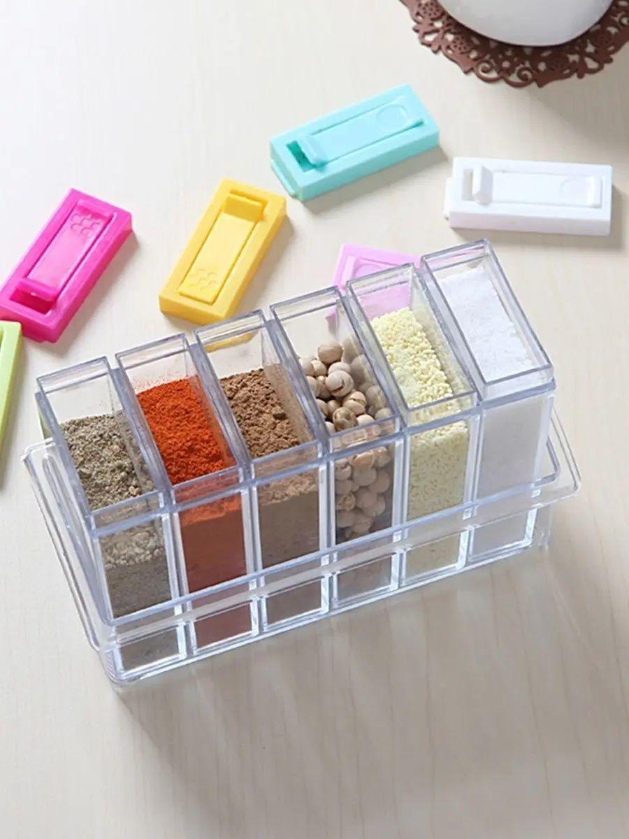 Органайзер для спецій Supretto 6 ємностей 50 мл і підставка 15,8х6,1х10,2 см пластик (opt-13549) - фото 3 Органайзер для спецій Supretto 6 ємностей 50 мл і підставка 15,8х6,1х10,2 см пластик (opt-13549) - фото 3