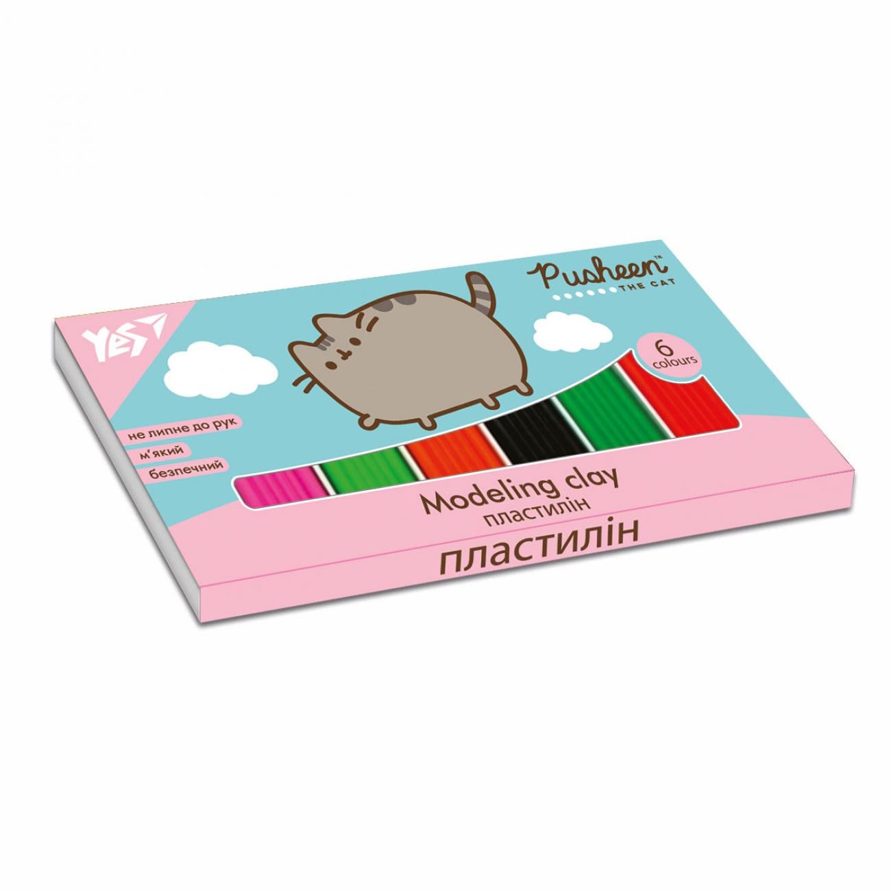 Пластилин YES Pusheen 6 цветов 120 г (540608)