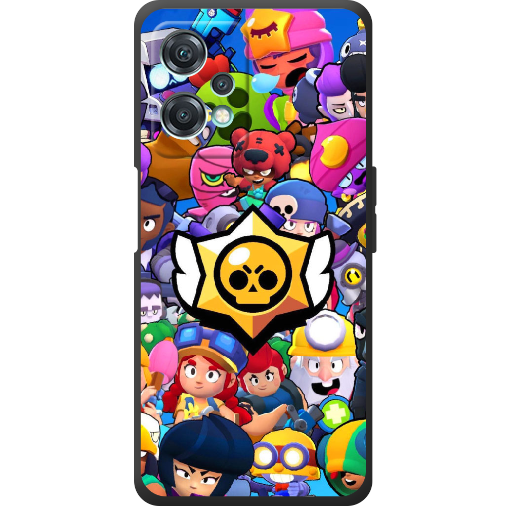 Чехол OnePlus Nord CE 2 Lite 5G Brawl Stars Черный силикон (44617-up2389-44622)