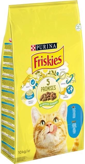 Корм сухий для дорослих котів Friskies з лососем та овочами 10 кг