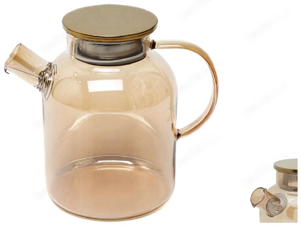 Графин Stenson R92908 стеклянный с металлической крышкой 1,8 л (602797) - фото 2