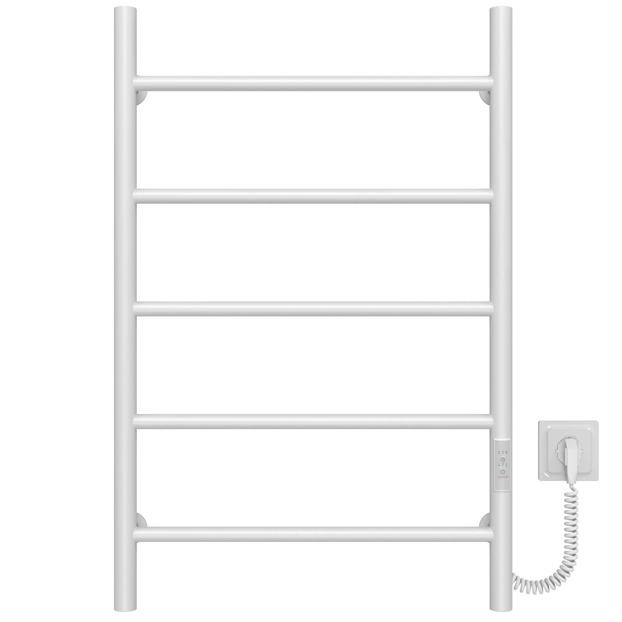 Полотенцесушитель электрический Deffi Орион П5 WD03 правое подключение нержавеющая сталь 500х800 см Белый (C.OR.80.50.5.E.W.R.3)