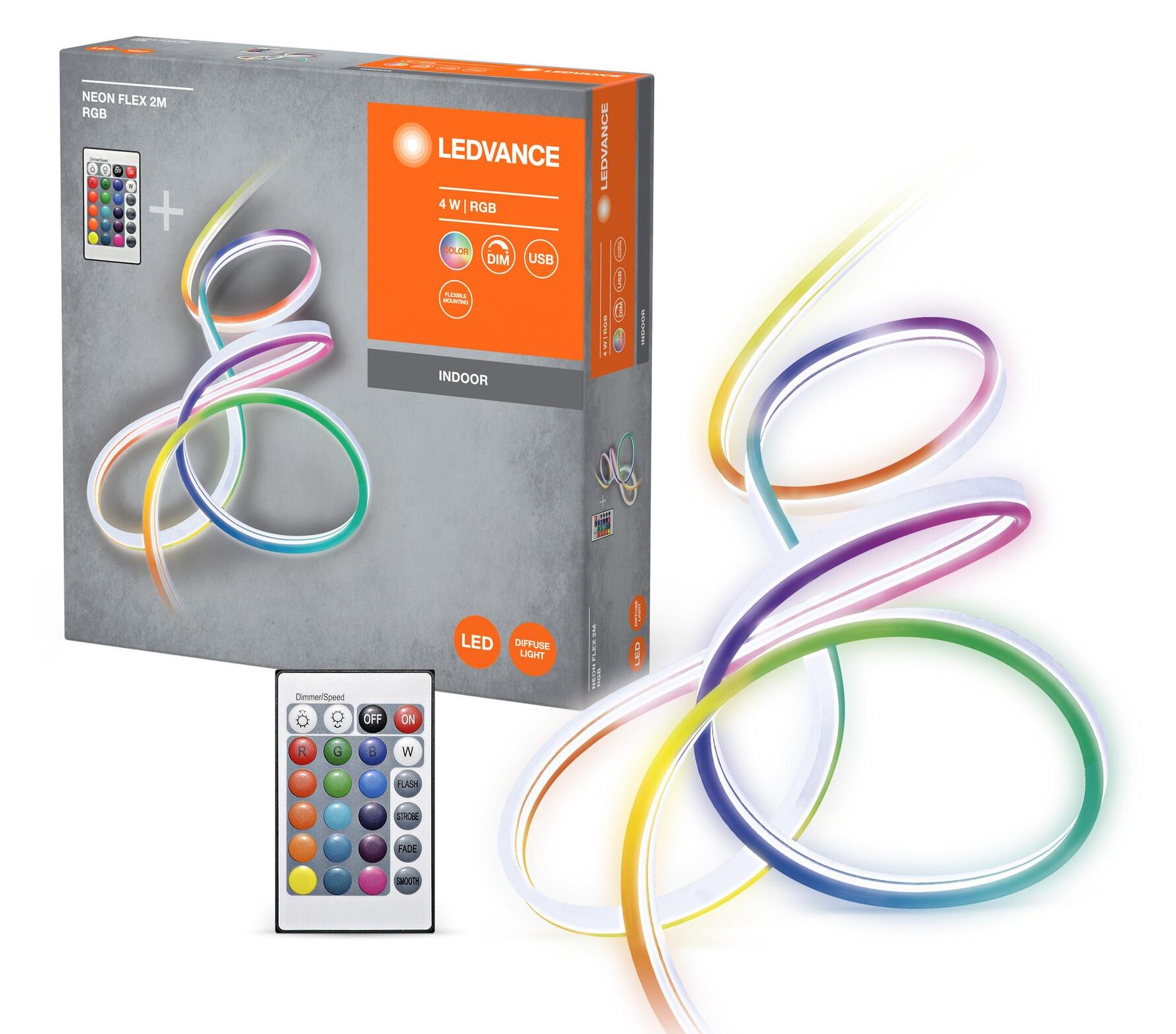 Стрічка світлодіодна Ledvance Neon Flex RGB USB 4 Вт з пультом 2 м (28327875) - фото 9