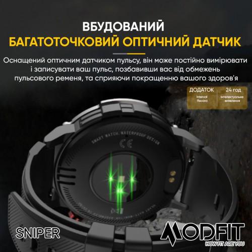 Смарт-часы Modfit Sniper Black/Silver - фото 14