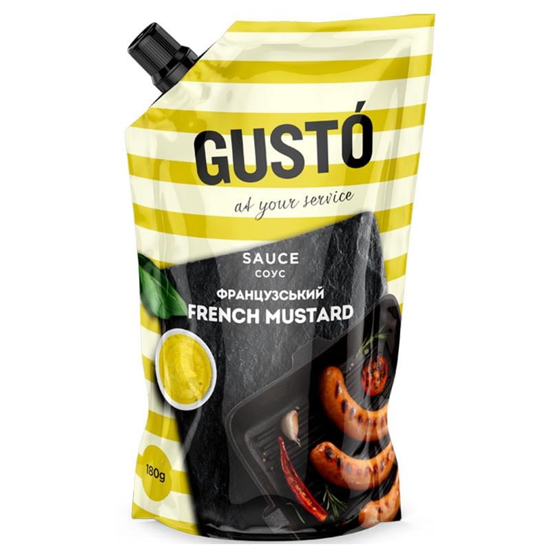 Соус Gusto Французский с горчицей French mustard 30% дой-пак 180 г