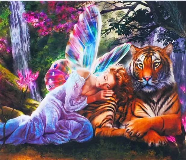 Алмазна мозаїка Фея Природи на полотні з підрамником 40х50 см (GA77534)