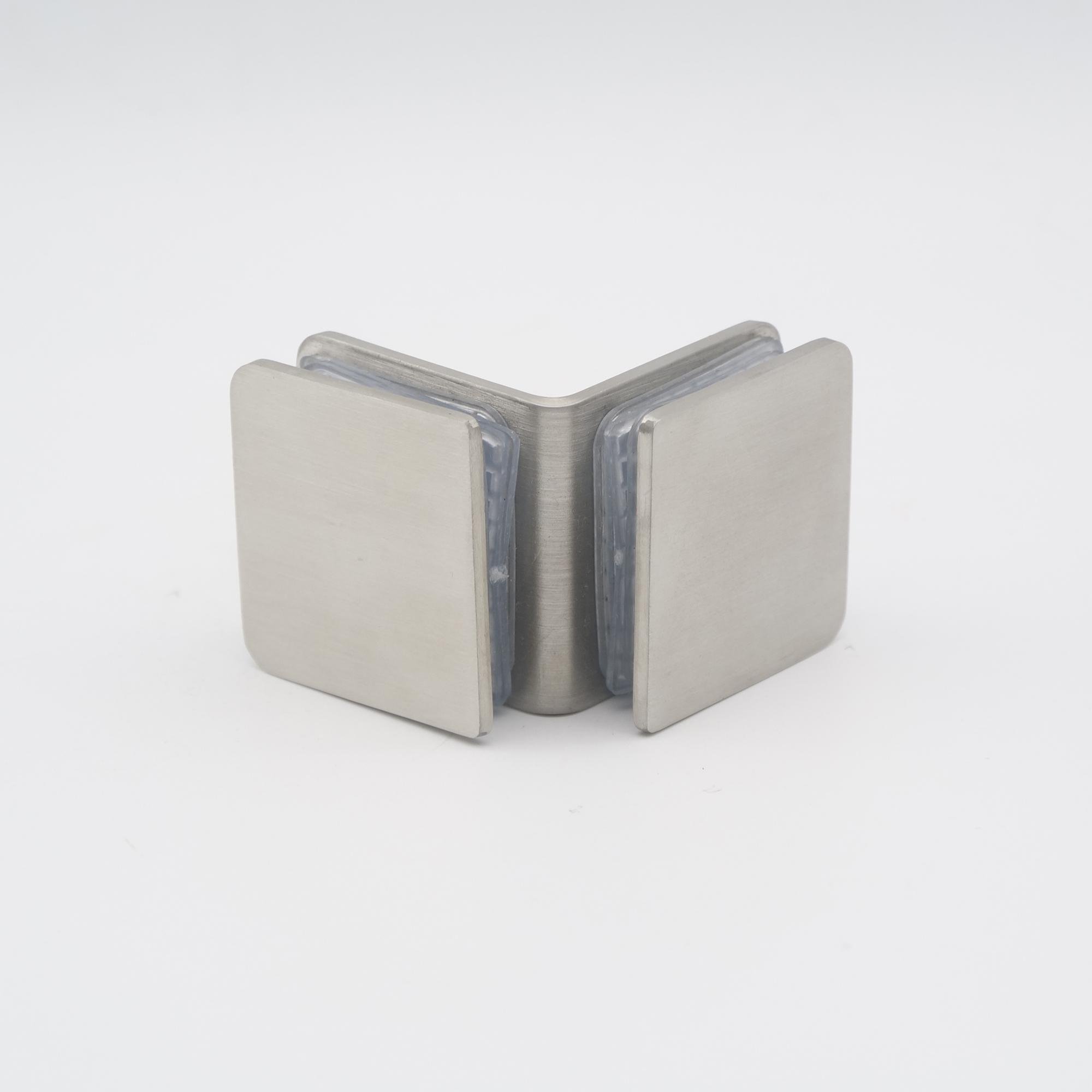 Стеклодержатель стекло/стекло 90 градусов матовая нержавеющая сталь