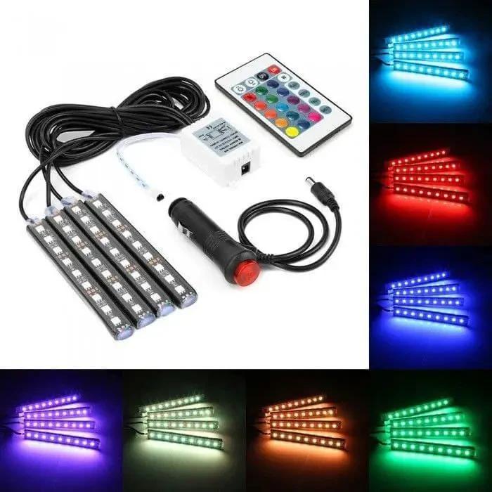 Светодиодная RGB LED подсветка в салон автомобиля на пульте управления (1113) - фото 4 Светодиодная RGB LED подсветка в салон автомобиля на пульте управления (1113) - фото 4