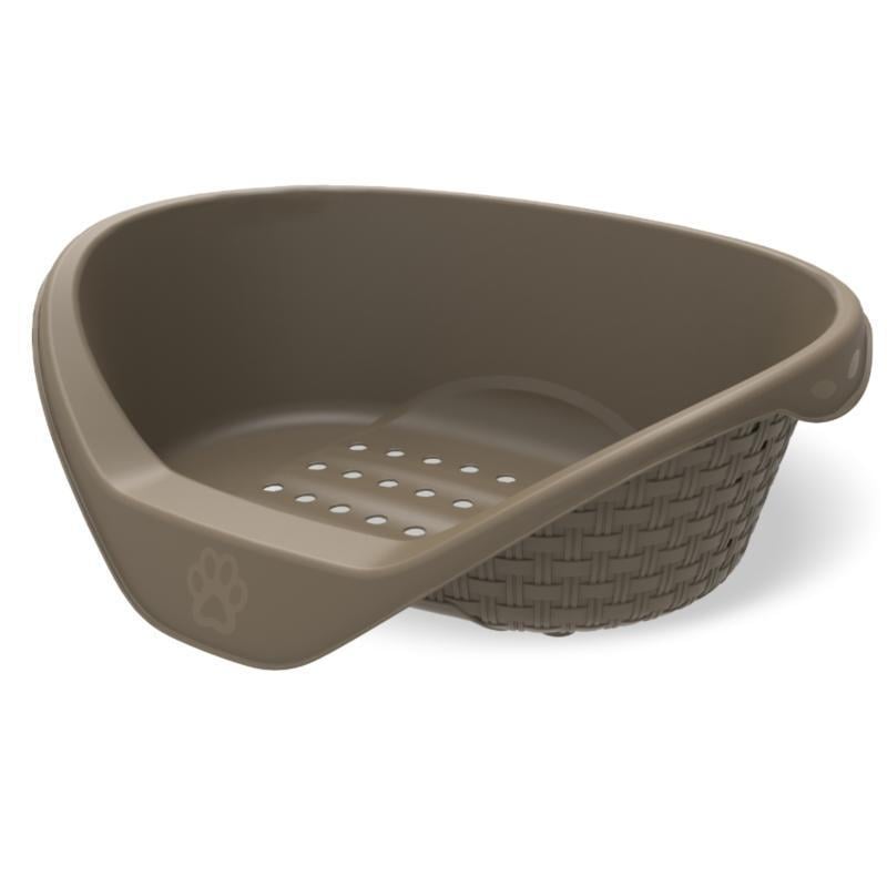 Лежанка пластиковая для животных NIDO 50x35x17h Коричневый