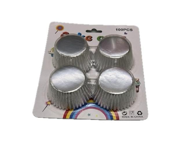 Формочки для кексов бумажные 11 см 100 шт. Silver (AN0137827)