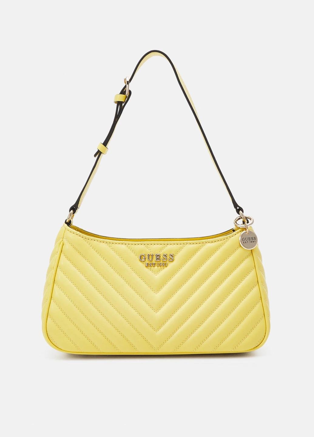 Сумка багет жіноча з еко шкіри GUESS KEILLAH SHOULDER BAG HWQG8690180-YEL Жовтий