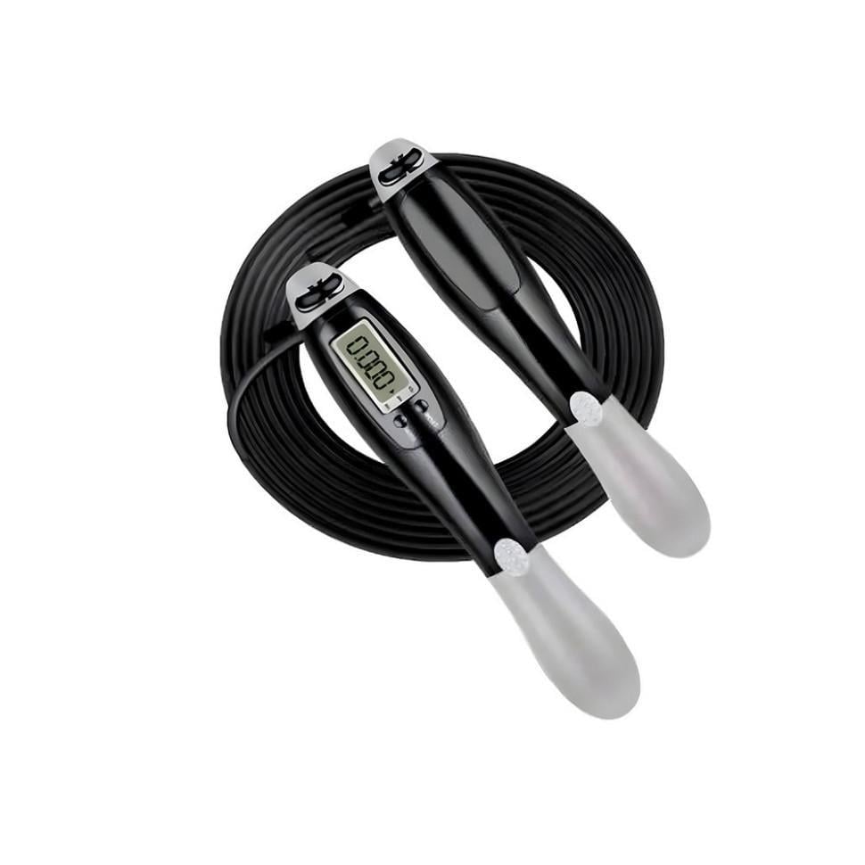Скакалка скоростная EasyFit со счетчиком 280 см Черный (SP-382-B-34) Скакалка скоростная EasyFit со счетчиком 280 см Черный (SP-382-B-34)