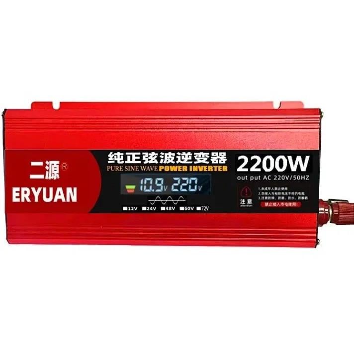 Преобразователь напряжения Eryuan 2200 W LCD DC/AC 12-220V с чистой синусоидой и вольтметром (3_04085) - фото 3 Преобразователь напряжения Eryuan 2200 W LCD DC/AC 12-220V с чистой синусоидой и вольтметром (3_04085) - фото 3