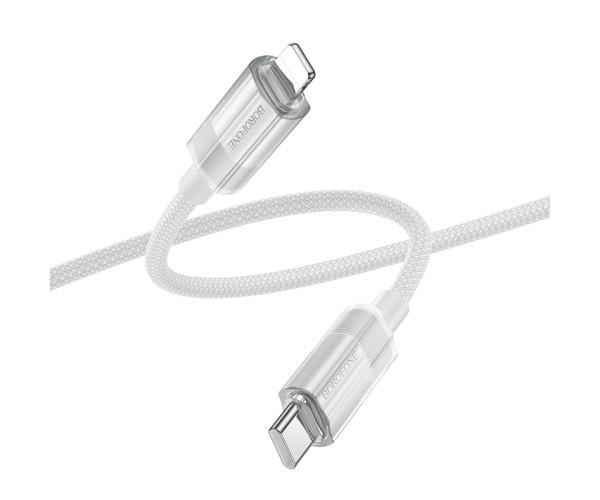 Кабель USB Borofone BU44 Sincero PD27W Type-C to Lightning 3A 1,2 м Grey Кабель USB Borofone BU44 Sincero PD27W Type-C to Lightning 3A 1,2 м Grey