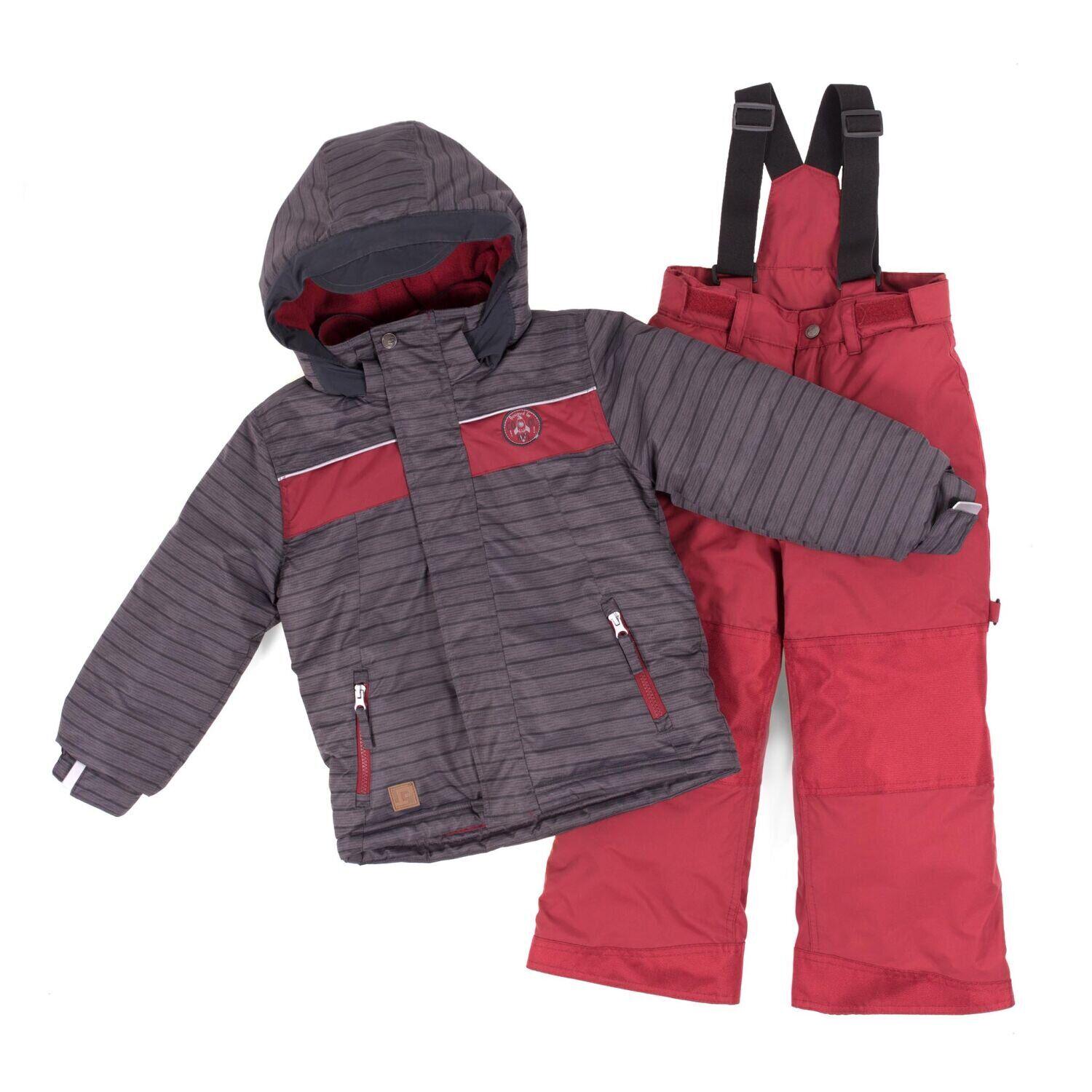 Дитячий зимовий комплект для хлопчика Peluche&Tartine F18M61EG 130-138 см Сіро-вишневий (F18M61EG-Deepgray_Redleaf-8)