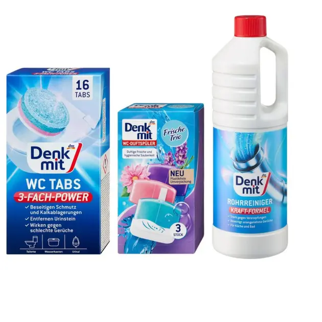 Набір DenkMit для ванної кімнати таблетки/блочки/для труб (30091186) Набір DenkMit для ванної кімнати таблетки/блочки/для труб (30091186)