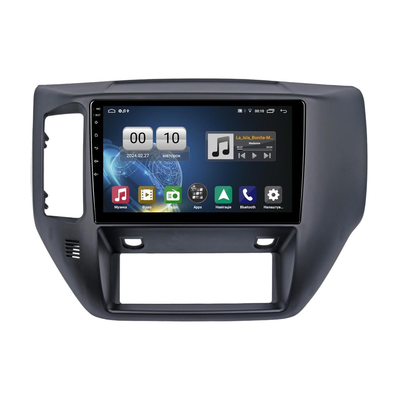 Автомагнітола штатна QIV Q1 для Nissan Patrol Y61 2004-2021 Safari Y61 2004-2007 BLACK F1 9" (Q45673)