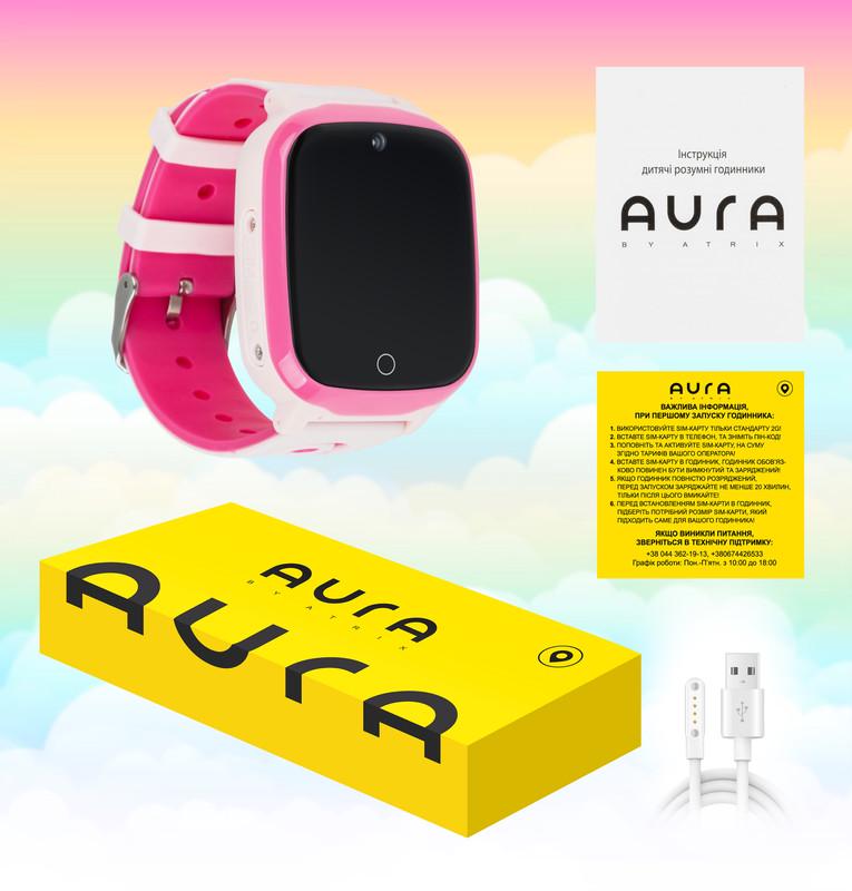 Смарт-часы детские AURA A200 Tracker/Wi-fi Pink - фото 4