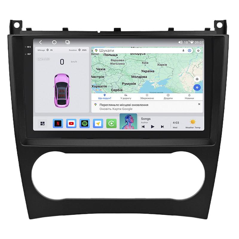 Автомагнитола Lesko для Mercedes-Benz C-класс II W203 Рестайлин 2004 9" 4/64 QLED CarPlay GPS 360
