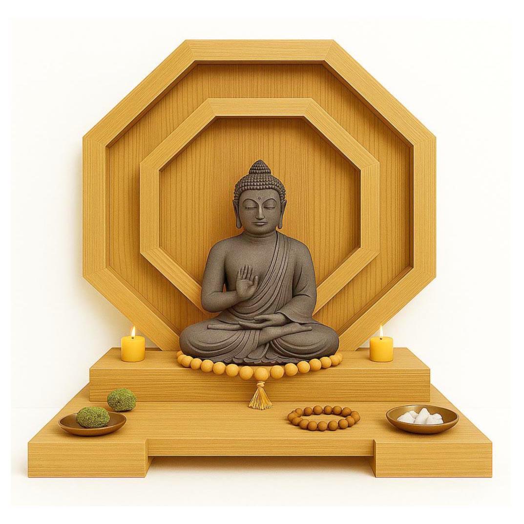 Вівтар для медитації з дерева Моханіта Каррі (ЛАТ-004003)