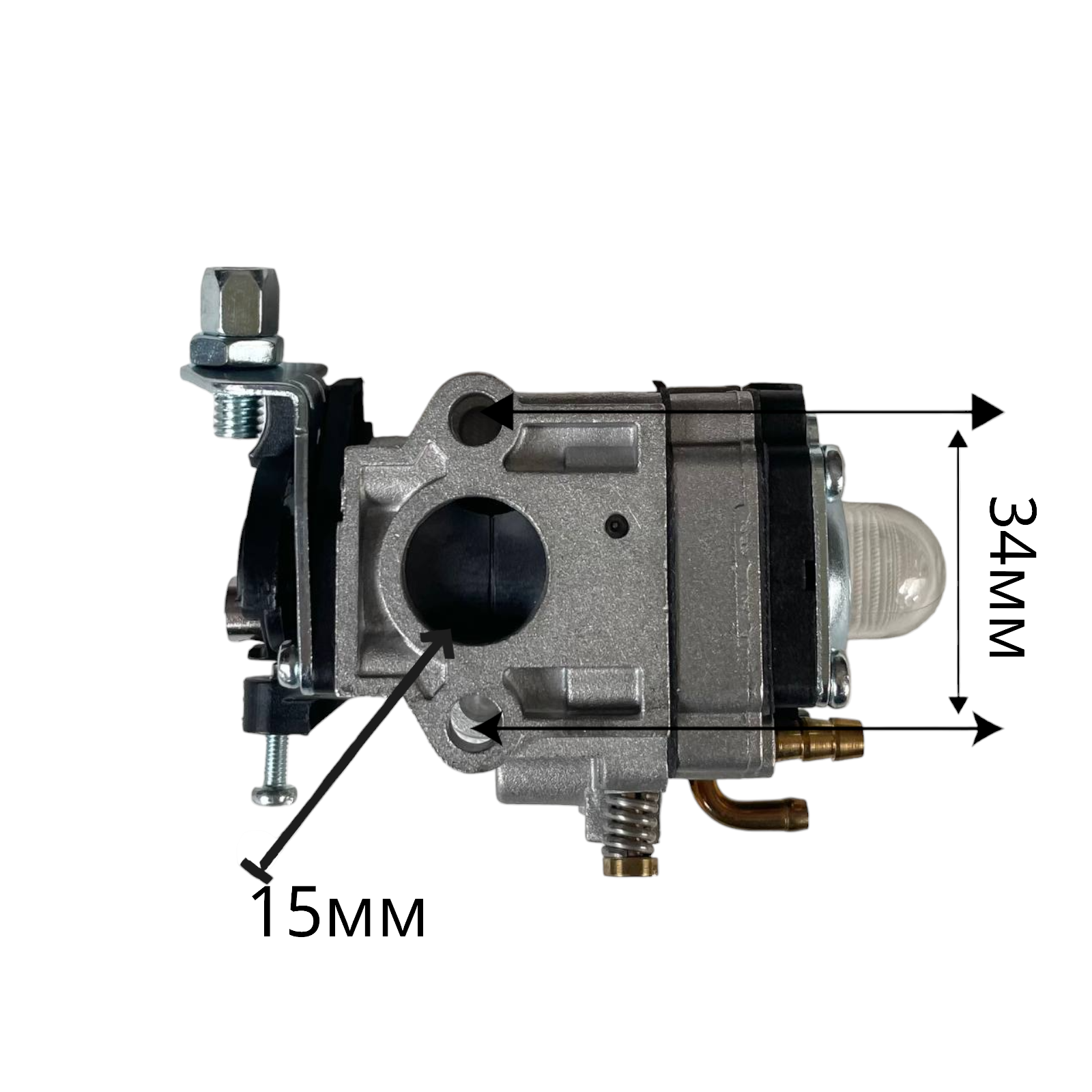 Карбюратор для мотокосы большое отверстие 15 мм - фото 2