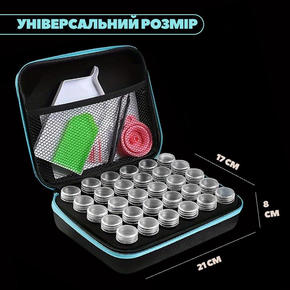 Органайзер для насіння маркуванням та аксесуарами 30 баночок (ORGNSN-BLK-0778) - фото 6